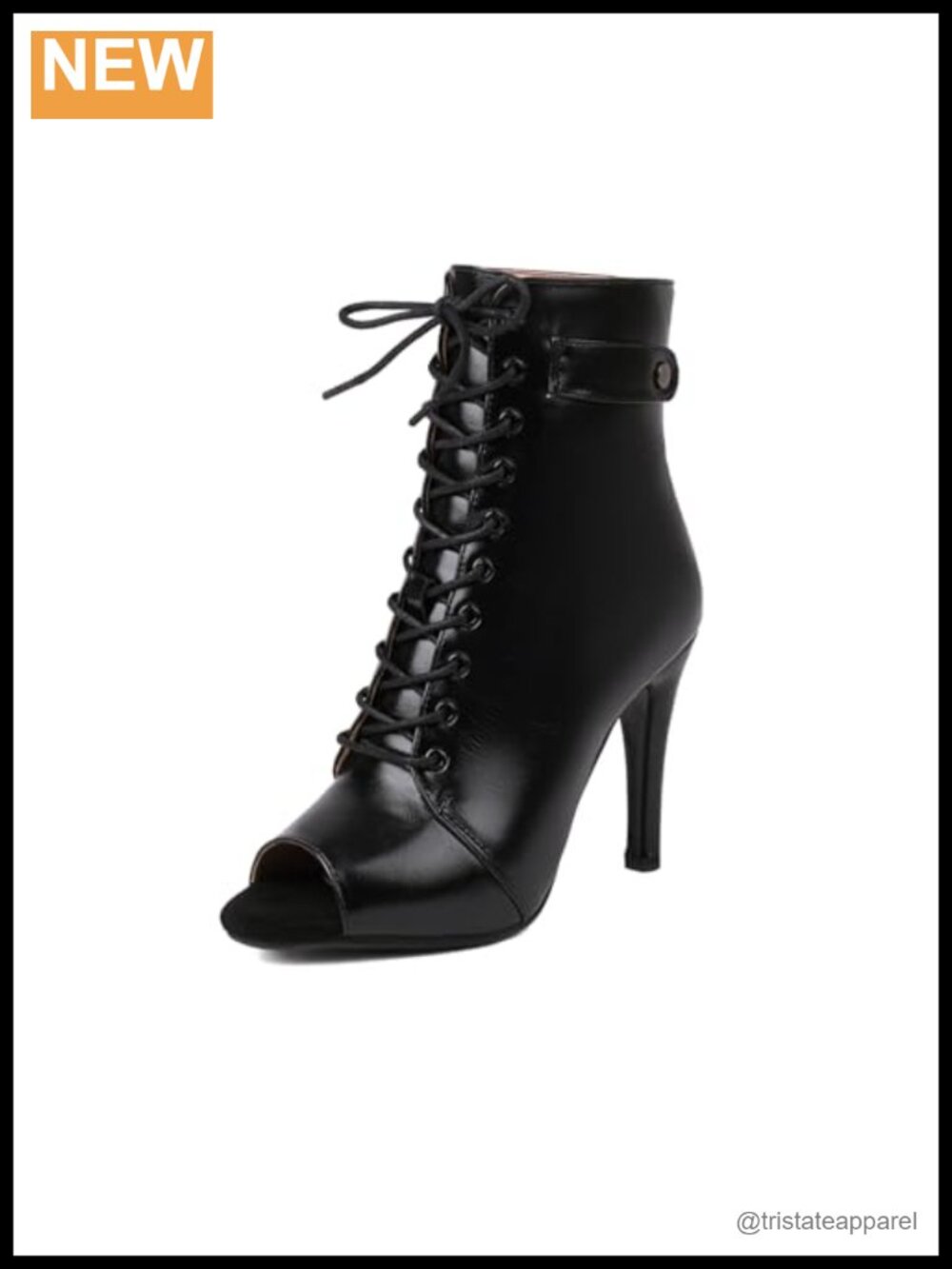 Womens Dance Heels Peep Toe Lace-up Ankle Boots Latin Ballroom Dancing Shoes